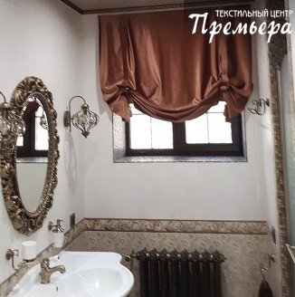 Австрийская штора в ванну