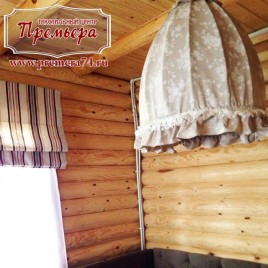 Абажур для кухни с римскими шторами