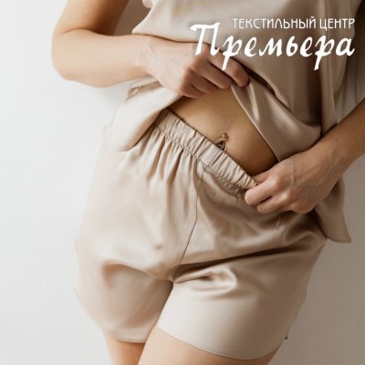 Пижама с шортами (Женский, L, Beige)