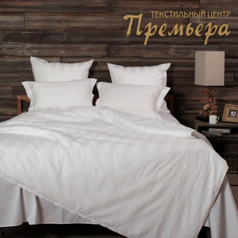 Белоснежный Мако-сатин (Евро) Urban Classic (полоса 5x5)