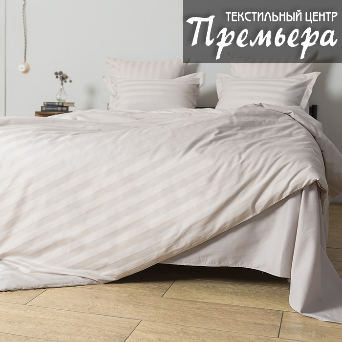 Простыня на резинке (Белый песок, Сатин, 160x200x30, Формула комфорта)
