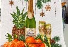 Вафельное полотно Мандарины и шампанское
