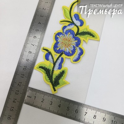 Аппликация (Цветок, 12x6,5см, Термо)